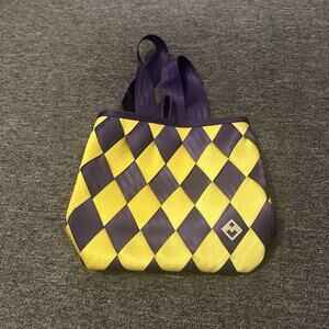 Maggie Bags Seatbelt Purse/Bag Yellow & Purple Genuine Seatbelt Webbing Laker’s